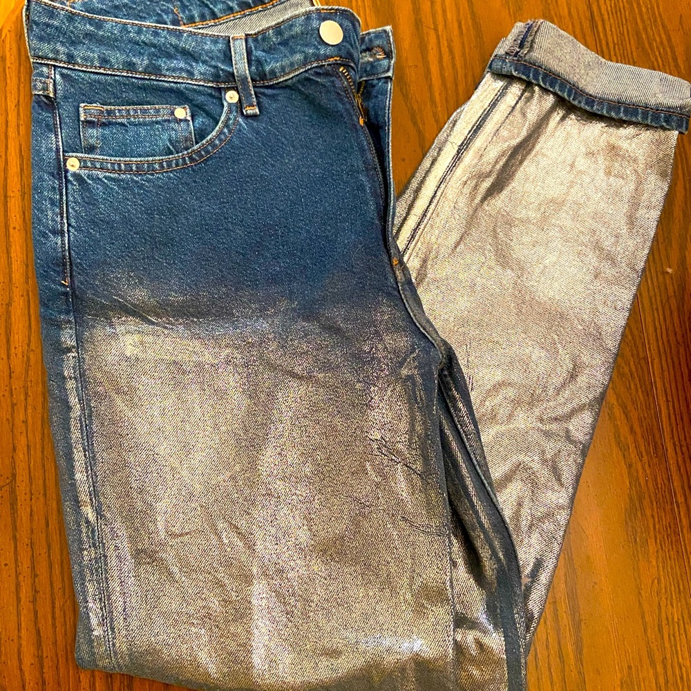 H&M Silver Jeans (Size 10)